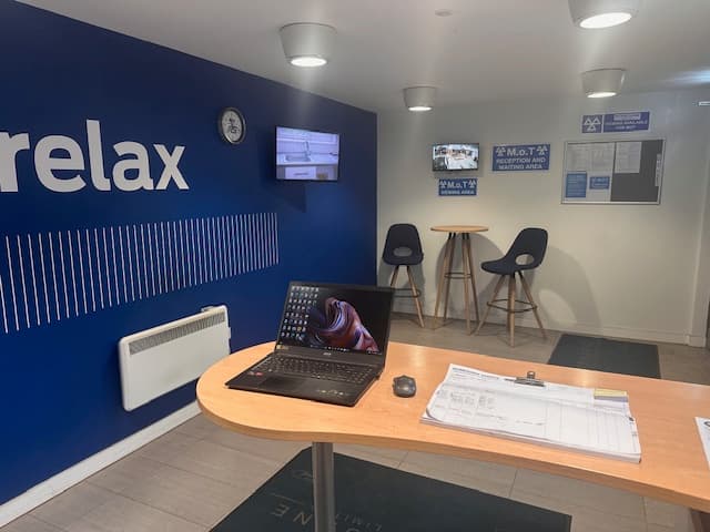 Mechanic working on a car